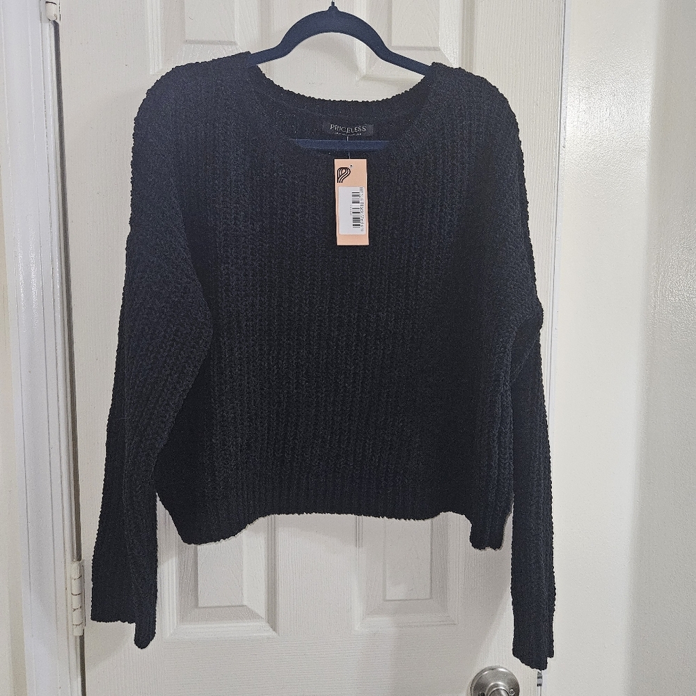 Priceless Women's Sweater Size Med Color Black